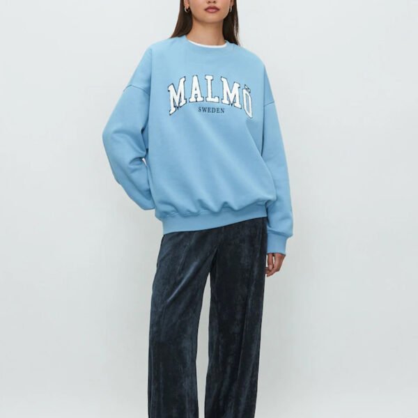 Custom Relaxed Fit Boucle Graphic Print Sweatshirt