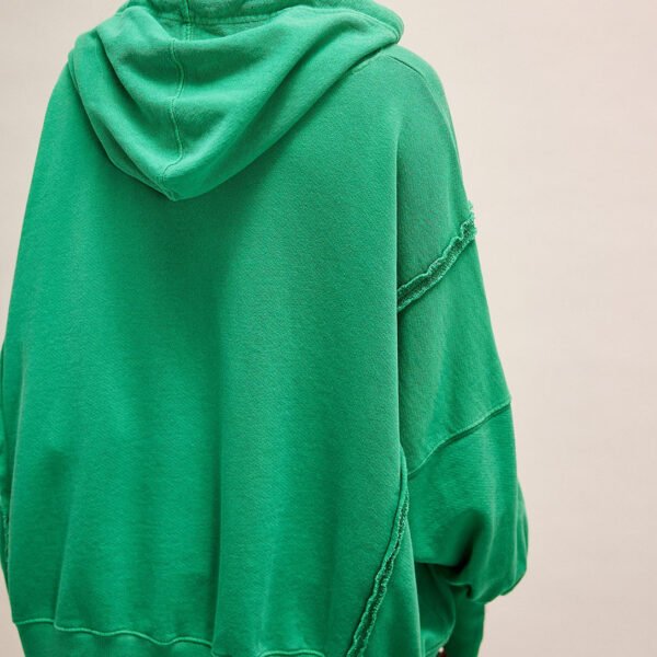 custom Fleece Hoodie Jacket Thick Warm Fabric Loose Fit Oversize Cardigan Style Streetwear Fashion Casual Outfit for women