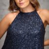 2 Basics Sequin Halter Neck Top