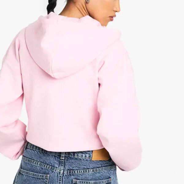 2 Custom Cotton Interlock Cropped Zip Through Hoodie