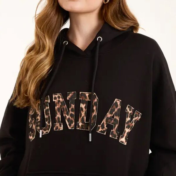 2 Sunday Leopard Print Logo Hoodie