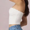 3 Broderie Anglaise Camisole Top in White