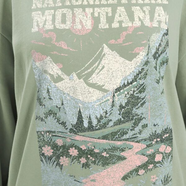 3 Mountain Scene Graphic Sweatshirt