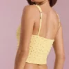 3 Embellished Low-Rise Mini Top in Yellow