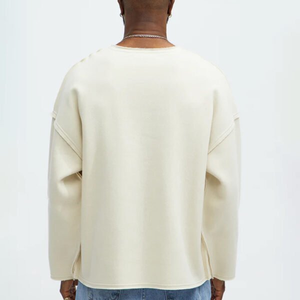 3 Custom Printed Luxury Dept Frayed Oversized Sweatshirt