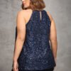 3 Basics Sequin Halter Neck Top