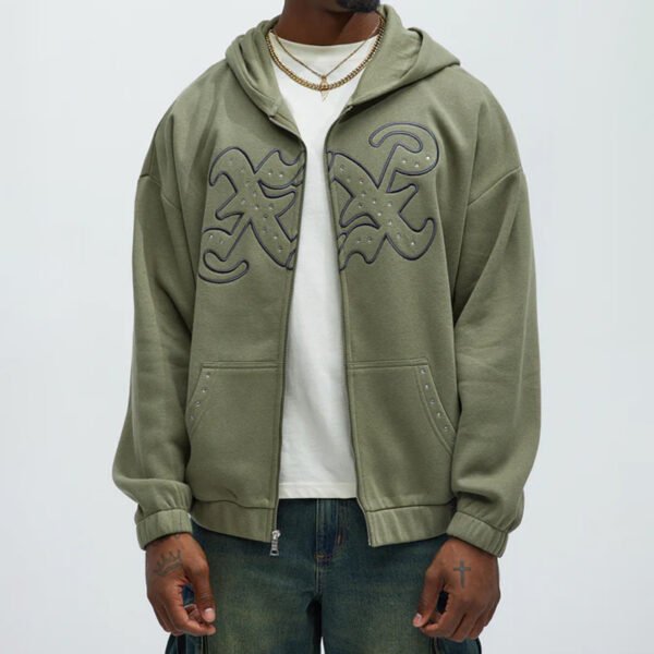 Rhinestone Long Sleeve Hoodie