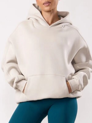 4 Double Layer Oversized Artie Master Plaid French Terry Cotton Cropped Oversized Heavyweight Custom 1000 Gsm Hoodie