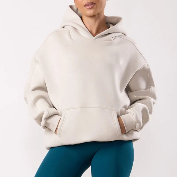 Double Layer Oversized Artie Master Plaid French Terry Cotton Cropped Oversized Heavyweight Custom 1000 Gsm Hoodie