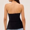 Basics Velvet Bow Bandeau Top for Everyday Wear