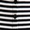 4 Basics Black Striped Button Up Long Sleeve Top for Women