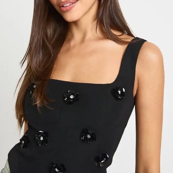 Floral Embellished Corset Top