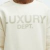 4 Custom Printed Luxury Dept Frayed Oversized Sweatshirt