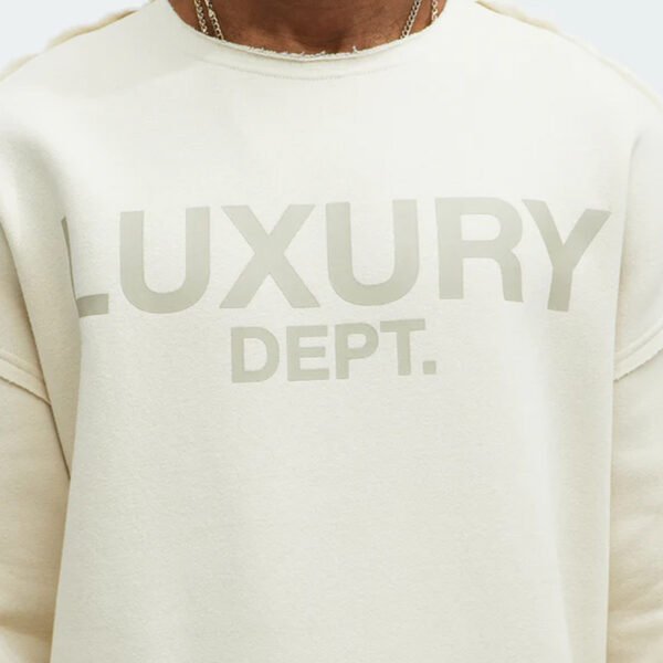 4 Custom Printed Luxury Dept Frayed Oversized Sweatshirt
