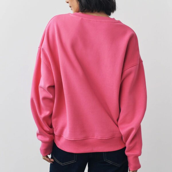 Seasonal Christmas Bow Graphic With Sparkle Sequins Longsleeve Crewneck Sweatshirt