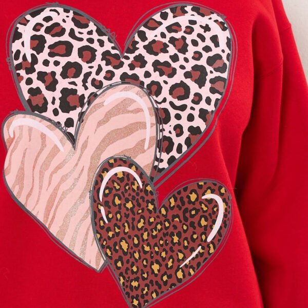 Triple Heart Graphic Sweatshirt