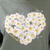4 Daisy Print Studded Sweatshirt