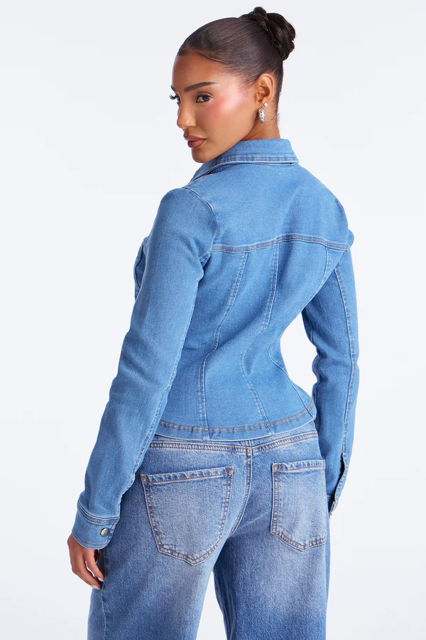 4 Medium Wash Made Denim Top Shirt