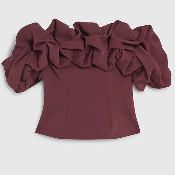 Sleeveless Ruffle Bardot Top