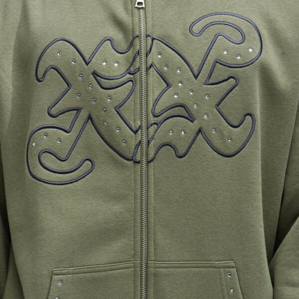 Rhinestone Long Sleeve Hoodie