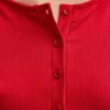 Basics Ribbed Button Through Long Sleeve Top for Women
