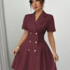 Women's French Style Office Commute Dress