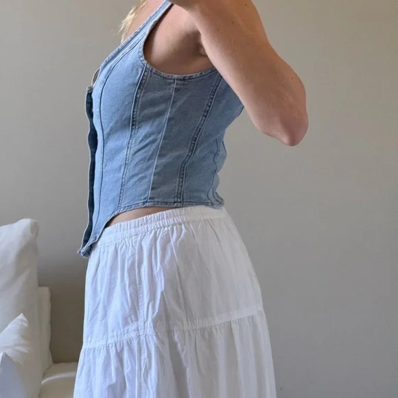 denim top 4 Custom Women's Button-Up Denim Top