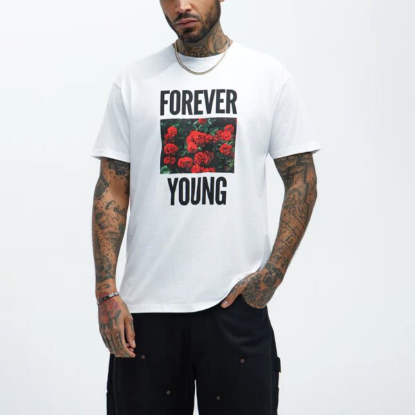 Forever Young Printed Short Sleeve T-Shirt