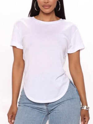 1 Curved Hem Blank T-shirt