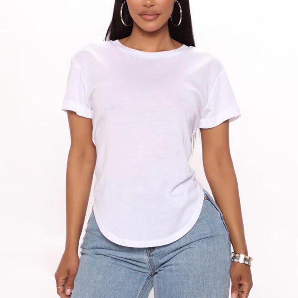1 Curved Hem Blank T-shirt