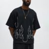 1 Oversized Chase Flame Short Sleeve T-Shirt