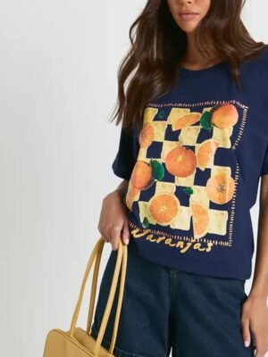 1 Custom Oranges Printed T-Shirt