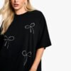 Hotfix Bow Oversized T-shirt