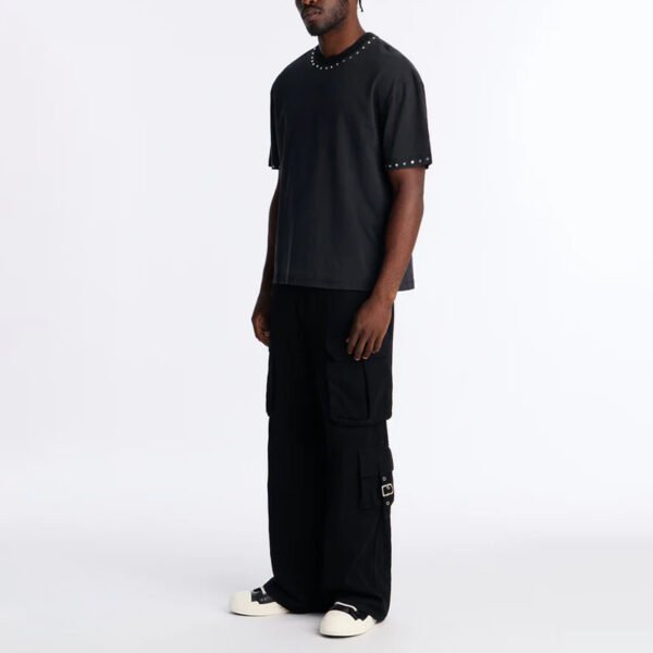 2 Rhinestone Embellished Knit T-Shirt