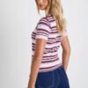2 Striped Baby T-shirt With Contrast Neck Binding