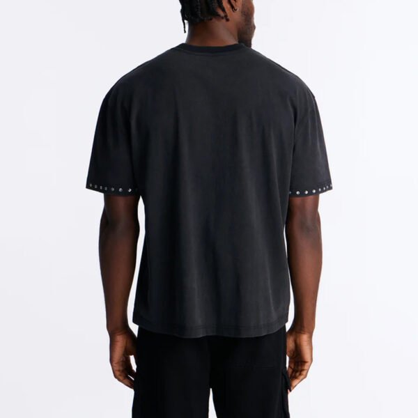 3 Rhinestone Embellished Knit T-Shirt