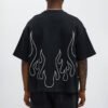 3 Oversized Chase Flame Short Sleeve T-Shirt