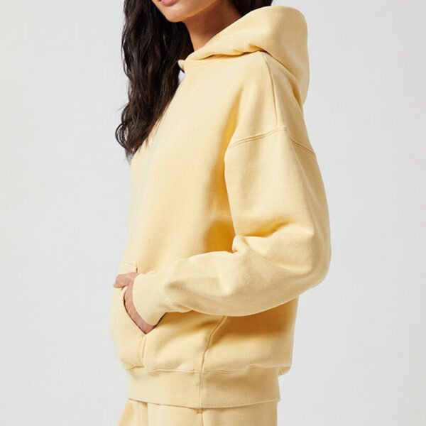 3.2 Yellow Cotton Vintage Wash Pullover Hoodie Set