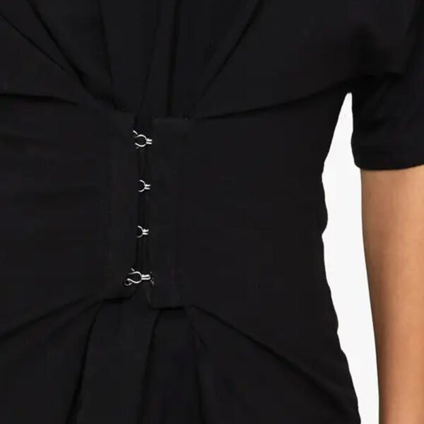 Hook and Eye Corseted Waist T-Shirt