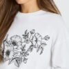 4 Floral Sketch Printed T-Shirt