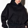 6.2 Oversized Cotton Black Women's Hoodie