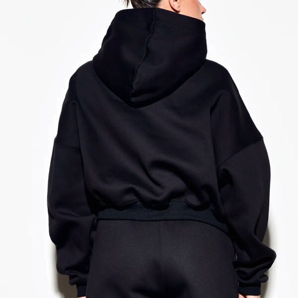 6.3 Oversized Cotton Black Women's Hoodie
