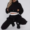 Cropped Hoodie and Joggers Tracksuit
