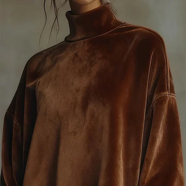 1.2 Velvet Leopard Cuff Flounce Sleeve Mini Dress