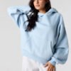 Light Blue Luxe Fleece Boxy Hoodie