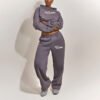 Dark stone wash Heavy Weight Sweatpants And Hoodie Set