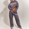 Dark stone wash Heavy Weight Sweatpants And Hoodie Set