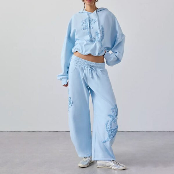 Embroidery Bubble Women's Hoodie Sweatshirt