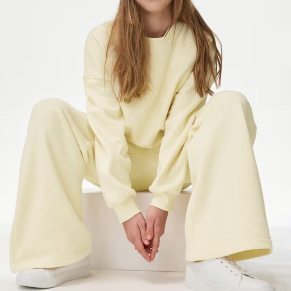 Wide Leg Cotton Rich Joggers