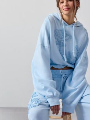 Embroidery Bubble Women's Hoodie Sweatshirt